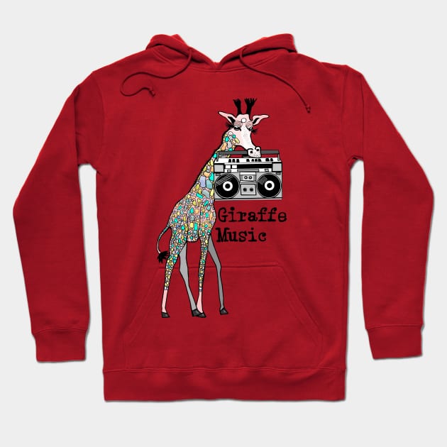 Giraffe Music Hoodie by msmart